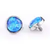 Brincos Zesen F136 Liga de Titânio Borda Ondulada Opala Flat Clavo de Língua Joia Clavo de Lábio Body Piercing