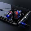 Metal fone de ouvido fio de controle subwoofer telefone móvel fone de ouvido computador fone de ouvido intra-auricular tampões de ouvido universal atacado uma geração de cabelo