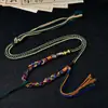 Cordón de Collar Tejido Hecho a Mano de Xizang Cordón de Colgante Multicolor de Venta Caliente Borla Vintage Cordón para Colgar Joyería Popular en Vivo