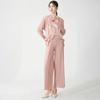 Traje Feminino da Moda: um Conjunto Completo de Jaqueta Cardigan Plissada Irregular e Calça de Corte Reto, Conjunto de Duas Peças de Alto Padrão Issey Miyake