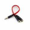 Nuevo metal TPE línea plana fideos uno-dos líneas de audio un macho y dos hembras adaptador artefacto de karaoke trigo + oreja