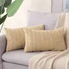 Produtos Populares da Amazon para Casa Estilo Ins Capa de Almofada Veludo Cor Lisa Capa de Almofada de Sofá Listras de Espiga de Trigo