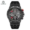 Relógio Aliexpress Transfronteiriço Multifuncional de Aço Inoxidável Quartzo Cronômetro Esportivo Moda Relógio Masculino Relógio Masculino