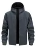 Nova jaqueta casual masculina com capuz para outono, casaco curto estiloso e moderno de workwear