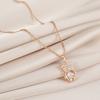 Estilo K del Nuevo Collar de Acero Titanio Serie Smart Moda para Mujer Latido de Corazón Popular Cadena Clavícula Nicho Collar de Diamantes