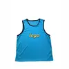 Chaleco de entrenamiento deportivo exterior transfronterizo 115g malla secado rápido ropa de entrenamiento camiseta de partido de fútbol venta al por mayor logo personalizado