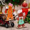 Decoraciones Navideñas Nuevas Transfronterizas Suministros Hombre de Jengibre Sosteniendo Piruleta Pastel Adornos de Madera Hombre Galleta