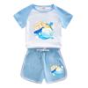 Traje de fiesta de verano de manga corta para niños y niñas, estilo occidental, bonito y nuevo, informal, de dos piezas