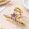 Nuevo Estilo Elegante Fresco Floral Parte Trasera de la Cabeza Pinza para el Cabello Elegante Pinza de Tiburón Pinza de Garra Accesorio para el Cabello Pinza para el Cabello Semi-Recogido