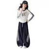 Conjunto de Dos Piezas para Niñas Primavera y Otoño 2026 Nuevo Otoño Camiseta Rayada para Niñas Pantalones Largos Casuales Pantalones de Pierna Ancha para Niños Modernos