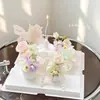 Decoración de Cupcake de Flores para el Día de la Madre 2026 Piscina de los Deseos Adorno de Ángel Hermoso Ramo de Mariposas Tarjeta Insertada