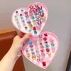 Anillo de Dibujos Animados con Piedras Preciosas para Niños Caja de Regalo Anillo para Niña Juguete de Joyería para Jugar a Vestirse Set de Regalo