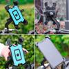 Rotación 360 Bloqueo de una tecla Pinza para Teléfono Móvil de Cuatro Garras Anticaída Marco para Teléfono Móvil de Motocicleta Eléctrica para Llevar Bicicleta