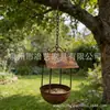 Casa de Pájaros Oxidada de Hierro Vintage Transfronteriza, Comedero para Pájaros, Decoración de Jardín, Adorno de Jardín de Arte Colgante