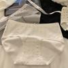 Calcinhas Femininas Antibacterianas 10A de Algodão Puro de Comprimento Total, Cintura Média, Cavas que Abraçam o Quadril, Shorts que Não Apertam, Shorts para Menina Doce, Forro Totalmente de Algodão