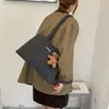 Bolsa de Lona Xadrez Estilo Coreano Feminina 2026 Nova Casual Elegante Bolsa Tote de Grande Capacidade Bolsa de Ombro para o Dia a Dia