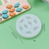 Forma de silicone em forma de flor de coelho e uva para assar molde de silicone faça você mesmo