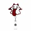 Insignia de Duende Boo Linda Brillante con Clip Retráctil para el Lugar de Trabajo, Regalo Divertido de Caricatura Original