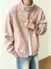 Chaqueta de Trabajo Estilo Americano High Street Tie-dye de Piel Sintética para Hombre, Pareja, Cuello Alto, Chaqueta de Motociclista, Bomber cleanfit