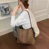 Nuevo Bolso Tote Transfronterizo Meilade de Gamuza y Felpa Madre-Hijo Bolso Grande de Hombro Único para Mujer Bolso Retro para Viajes Diarios de Mujer