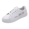 Novos Sapatos Femininos Primavera e Outono 2018 Sapatos Brancos Estudantes Femininas Sapatos Brancos Estilo Coreano Planos de Cadarço Esportivos Casuais