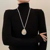 Colar de Flor Versátil Moda Estilo Coreano Corrente de Suéter de Alta Qualidade Design de Nicho Feminino Pingente de Flor Olho de Gato Joias Atacado