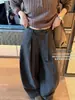 Su Xinlan/YOUMO Pantalones casuales versátiles de pierna ancha con curva adelgazante estilo coreano de otoño 1762 (con cordón en la cintura)