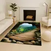 Alfombrilla de suelo de terciopelo de cristal estilo americano para entrada de casa, felpudo decorativo resistente al desgaste para sala de estar y dormitorio, alfombra resistente a la suciedad