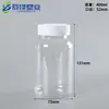 Garrafas de Suplementos de Saúde Atacado 400ml, Garrafas Transparentes de Boca Larga com Tampas, Garrafas Reutilizáveis, Garrafas Cápsula de Tampa de Rosca com Pressão em PET, Garrafas para Comprimidos de Cálcio