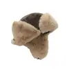 Chapéu Espesso de Inverno Lei Feng para Homens e Mulheres, Chapéu à Prova de Vento e Quente com Proteção para as Orelhas, Chapéu de Algodão com Corrente e Patch de Pelúcia, Comércio Exterior Transfronteiriço