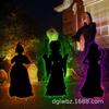 Silhueta de Bruxa de Halloween Transfronteiriça com Luz Placa para Pátio de Halloween Decoração de Gramado Externo Placa Luminosa