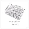 Molde de silicona para resina epoxi de cristal DIY, molde de letras inglesas, estuche, palabra inglesa, número, letra, pendiente, colgante