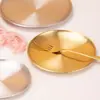 Prato de Jantar em Aço Inoxidável 304 Estilo Ins Nórdico para Uso Doméstico e Comercial, Prato de Sobremesa, Bandeja Decorativa, Prato Decorativo de Aço Inoxidável de Alta Estética