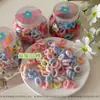 Aproximadamente 100 Piezas~Ligas para el Cabello de Colores Dulces de Gran Capacidad para Niños, Gomas Elásticas Altas Pequeñas para Coletas de Bebé, Anillos del Tamaño de un Pulgar