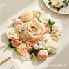 Conjunto de 20 peças de flores artificiais, incluindo flores artificiais, grampos de cabelo de flor e coroas de flores, materiais DIY para acessórios Hanfu, decorações de casamento, com um visual de alta qualidade e realista