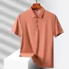 Vendas Diretas de Fábrica [Itens em Estoque] Camisa Polo de Seda Gelada Camisa Polo Sem Costura Camisa Polo Masculina com Gola Manga Curta Masculina