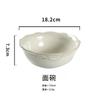 Plato Hondo de Cerámica Doméstico en Relieve Plato para Sopa Estilo Europeo Plato Redondo Grande para Verduras al Vapor Tazón para Arroz Tazón para Sopa Plato Plano Creativo