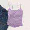 Nuevo Estilo Diseño Puro Dulce y Picante Camisola Plisada para Mujer Chaleco para Usar Exterior con Almohadilla en el Pecho Ajustado Ropa Hermosa para la Espalda para Verano