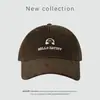 Boné de Baseball Casual de Primavera Estilo Coreano Versátil Hello Bear Bordado com Circunferência de Cabeça Grande e Efeito Emagrecimento Facial