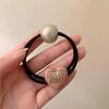 2024 Nuevo Estilo Elegante Carta de Amor Anillo para el Cabello Popular en Internet para Mujeres Perla Ponyo Cuerda para el Cabello Todo-partido Bola en la Cabeza Tendón de Goma Accesorios para el Cabello