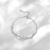 Pulsera de plata de ley S999 con lazo de diamantes rotos pequeños para mujer, estilo elegante, de lujo, exquisita joyería de plata de ley de nicho al por mayor.