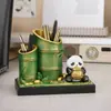 Adorno creativo de portalápices de panda ascendente, regalo de almacenamiento para oficina, decoración de escritorio, regalo de graduación para estudiantes de secundaria y preparatoria