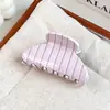 Pinza para el Cabello Bofiya de Rayas de Colores Estilo Coreano, Pinza Fresca y Elegante para Cola de Caballo con Bloques de Color, Pasador Versátil, Accesorio para el Cabello