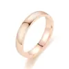 Anel de aço titânio com arco de círculo liso 2mm4mm6mm feminino temperamento simples japonês e coreano anel de casal joia da moda atacado