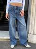 Venda Direta da Fábrica Calças Retas Novas Europeias e Americanas Calças de Lavagem Retrô Comprimento Total Jeans Slim de Cintura Alta para Mulheres