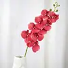 Orquídea phalaenopsis artificial estilo lujo ligero para decoración de bodas, flores falsas decorativas, arreglo floral artificial, phalaenopsis
