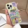 Funda Happy Maruko con Soporte de Espejo para iPhone 13 16/15pro Personalidad 13 Dibujos Animados 12pro