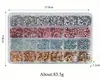 Bestseller transfronteiriço: Rhinestones de resina AB de 3mm com 24 grades, cores mistas, base plana, tipo gelatina, para acessórios DIY de arte em unhas, atacado