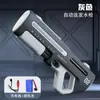 Pistola de Agua Eléctrica Continua de Pulso Extra Grande con Luces Intermitentes, Pistola de Chorro de Agua Potente de Alta Presión para Niños, Juguete para Niños de Gran Capacidad
