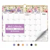 Calendário de Escritório em Casa Floral Retrô 2026 Transfronteiriço Contagem Regressiva de Feriados em Inglês Personalizável Encadernação com Dupla Espiral Suspenso